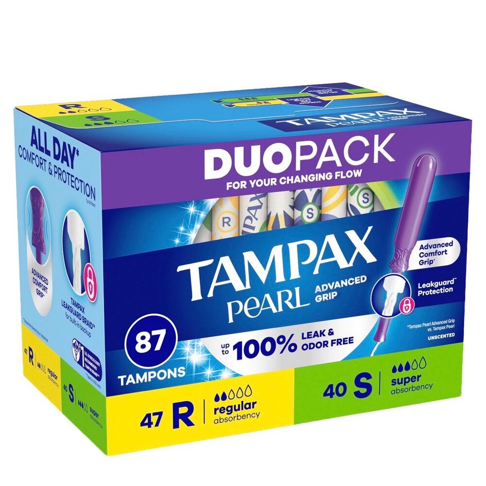 2 Tampax Pearl Advanced Duo Packs 87 Ct
